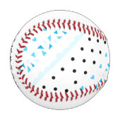 Balle De Baseball Géométrie bleue (Devant Gauche)