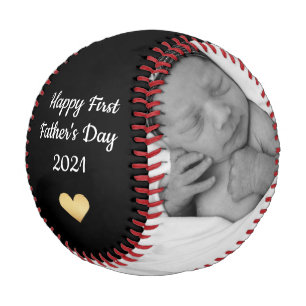 Balle De Baseball Gold Heart Première Fête des pères BaseBall Kee