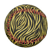 Balle De Baseball Gold Zebra Stripes Baseball (Devant Gauche)