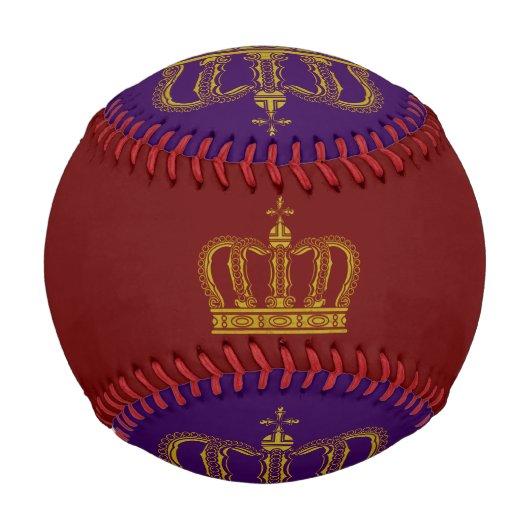 Balle De Baseball Golden Royal Crown + votre backgr. & idées (Devant)