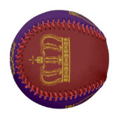 Balle De Baseball Golden Royal Crown + votre backgr. & idées (Devant Gauche)