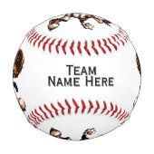 Balle De Baseball Goofy Cat Baseball Pitcher Winup Ajouter un texte (Devant)