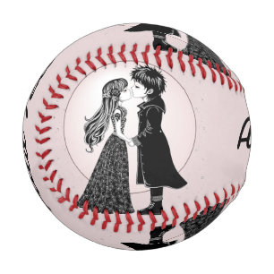 Balle De Baseball Gothique Emo Enfants Kiss Valentine's Day