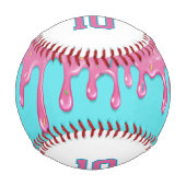 Balle De Baseball Goutte de baseball rose (Devant)