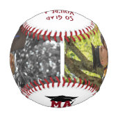 Balle De Baseball Graduate GLAD GRAD Photo Monogramme Graduation (Dos)