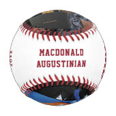 Balle De Baseball Graduate GLAD GRAD Photo Monogramme Graduation (Devant)