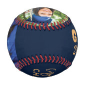 Balle De Baseball Graduation Photo 2025 Keepsaké Script Custom Grad (Dos)