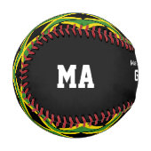 Balle De Baseball Gradué JAMAICA FLAG personnalisé (Devant Gauche)