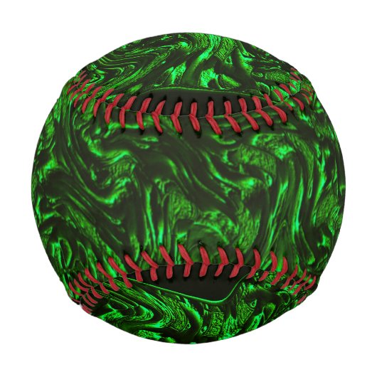 Balle De Baseball Grains texturés vert métallique (Dos)