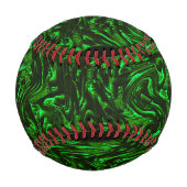 Balle De Baseball Grains texturés vert métallique (Devant)