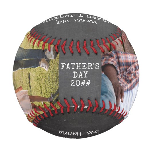 Balle De Baseball Grand-père mon héros Chalkboard 2 Photo (Devant)