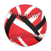 Balle De Baseball graphisme rouge, noir et blanc (Dos)