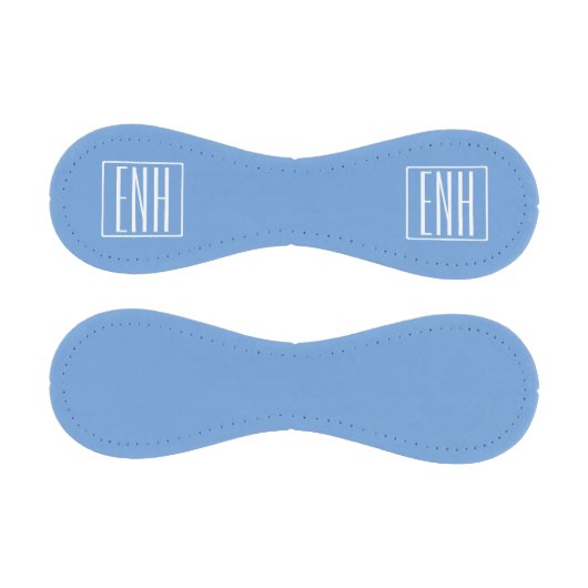 Balle De Baseball Gras moderne 3 initiales Monogramme | Bleu doux (Panneaux)