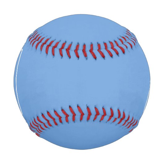 Balle De Baseball Gras moderne 3 initiales Monogramme | Bleu doux (Devant)
