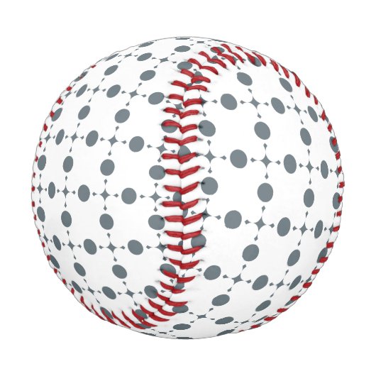 Balle De Baseball Gray Polka Dots, Polka Dot Pattern, Dots (Angle)