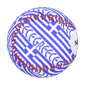 Balle De Baseball Grèce et drapeau grec Carrelé personnalisé (Devant Gauche)