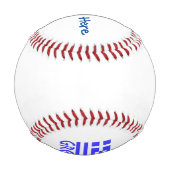 Balle De Baseball Grèce Pavillon bleu Personnalisation (Dos)