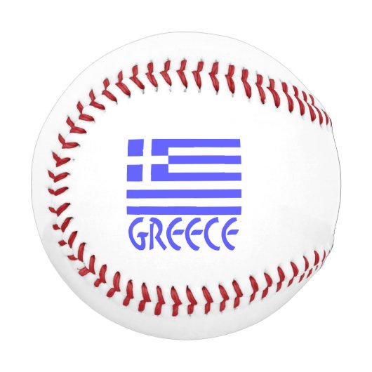 Balle De Baseball Grèce Pavillon bleu Personnalisation (Devant Gauche)