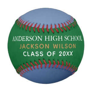 Balle De Baseball Green High School Joueur principal Photo sur mesur