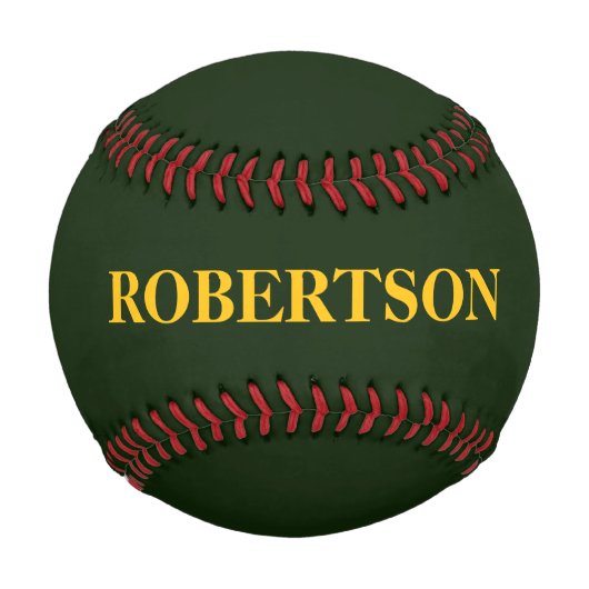 Balle De Baseball Green minimalist custom name (Devant)