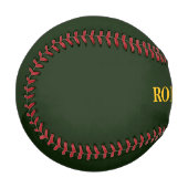 Balle De Baseball Green minimalist custom name (Devant Gauche)