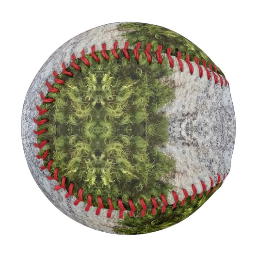 Balle De Baseball Green Moss & Earth Nature Art (Devant Gauche)