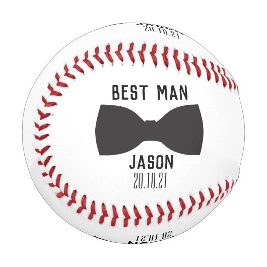 Balle De Baseball Groom Best Man Wedding Party Cadeau (Dos Droite)