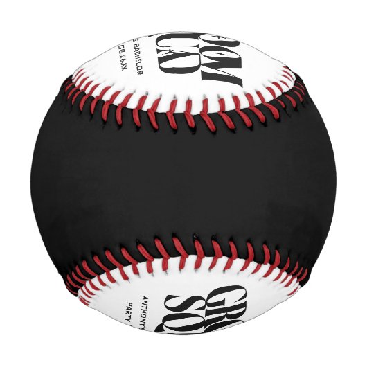 Balle De Baseball Groom Squad (Dos)