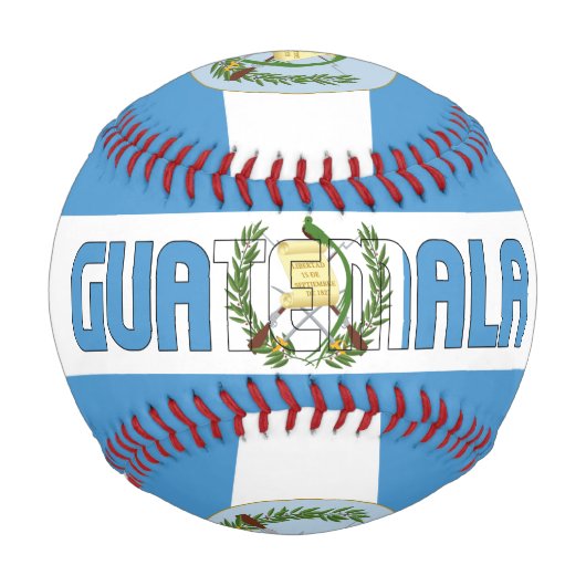 Balle De Baseball Guatemala Drapeau et blason Patriotique (Devant)