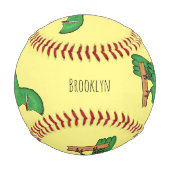 Balle De Baseball Guinée turaco bird cartoon (Dos)