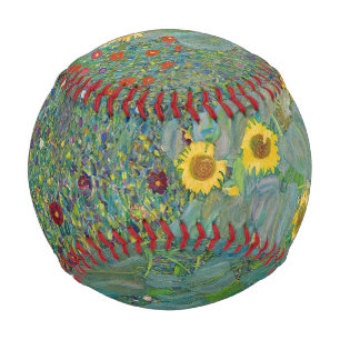 Balle De Baseball Gustav Klimt - Jardin de campagne avec tournesols