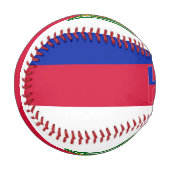 Balle De Baseball Haïti Drapeau et blason Patriotique (Devant Gauche)