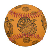 Balle De Baseball Halloween boho Zentangle ® inspiré citrouille Auto (Dos)