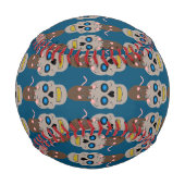 Balle De Baseball Halloween gothique du crâne et du rat (Devant)