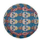 Balle De Baseball Halloween gothique du crâne et du rat (Devant Gauche)