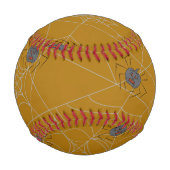 Balle De Baseball Halloween spiders web and pumpkins (Dos)