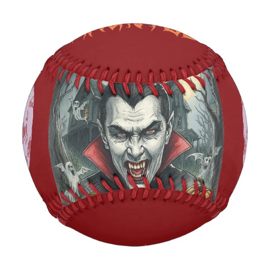 Balle De Baseball Halloween, Vampire assoiffé (Devant)