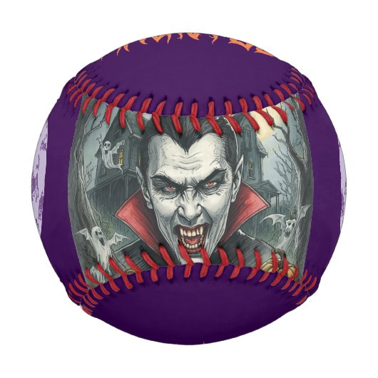 Balle De Baseball Halloween, Vampire assoiffé  (Devant)