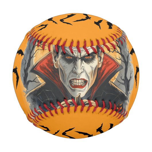 Balle De Baseball Halloween, Vampire assoiffé de sang (Devant)