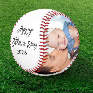 Balle De Baseball Happy Fête des pères 2 Photo Brush Script