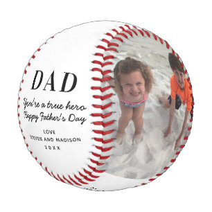 Balle De Baseball Happy Fête des pères photo Keepsaké personnalisé
