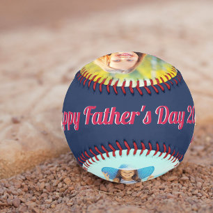Balle De Baseball Happy Fête des pères Retro Typographie 2 Photo B