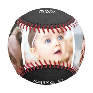 Balle De Baseball Happy First Fête des pères 3 Photo Collage Table