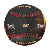 Balle De Baseball Happy Halloween Citrouille Head Baseball (Devant)