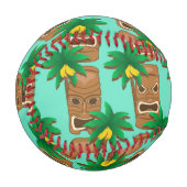 Balle De Baseball Hawaiian Tiki Répéter le Motif (Devant Gauche)
