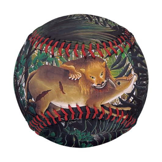 Balle De Baseball Henri Rousseau - Le lion affamé (Devant)