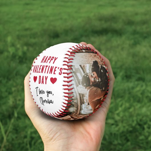Balle De Baseball Heureuse Sainte-Valentin 2 Photo Collage Petit ami