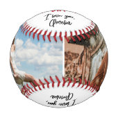 Balle De Baseball Heureuse Sainte-Valentin 2 Photo Collage Petit ami (Devant)