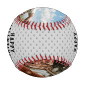 Balle De Baseball Heureuse Sainte-Valentin de coeur 2 Photos Petit a (Dos)