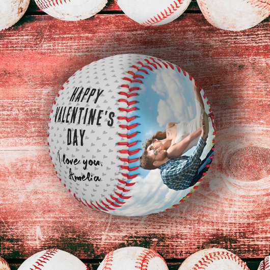 Balle De Baseball Heureuse Sainte-Valentin de coeur 2 Photos Petit a